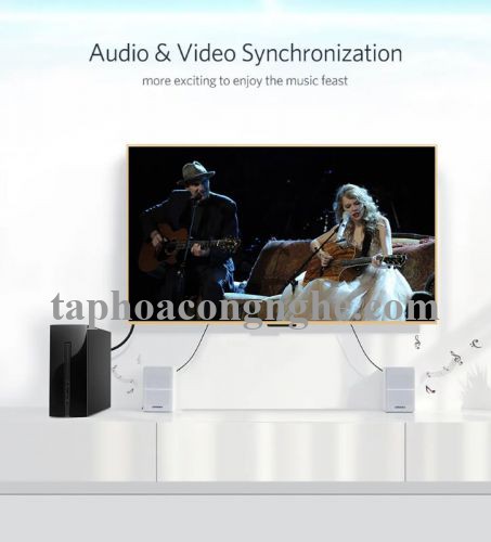 Ugreen 40436 5M Màu Đen Cáp chuyển đổi Displayport 1.2 sang HDMI 2.0 cao cấp DP111 30040436